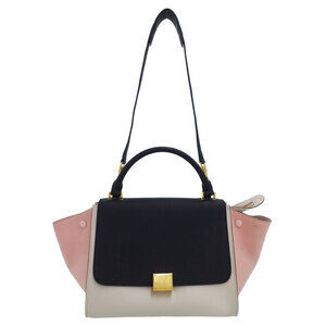 Celine Trapeze Leather 2WAY Handbag Shoulder Bag